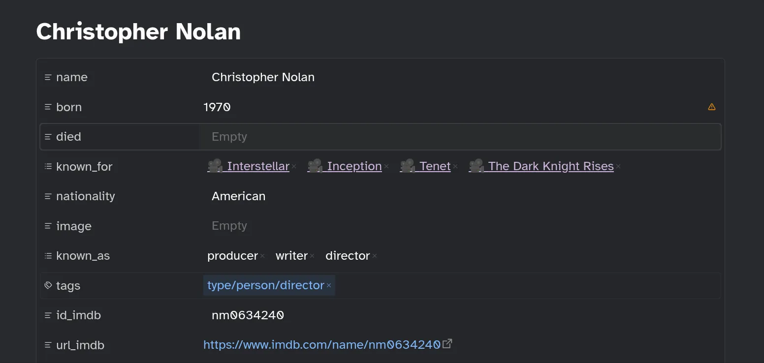 Christopher Nolan Director File